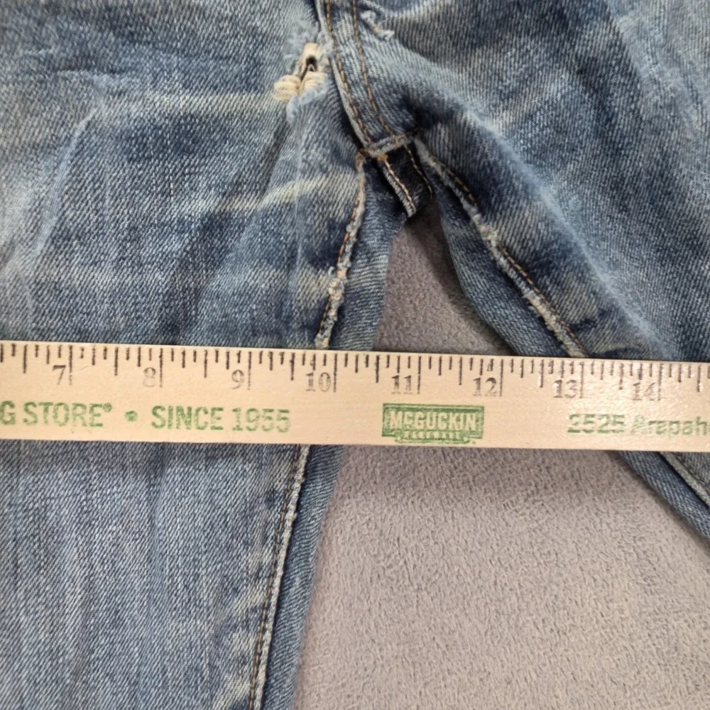 Levis Jeans Mens Selvedge Blue Light Altered‎ Hem Whiskers Honeycomb Fits 29x32